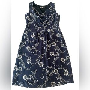 Pendleton Women's Dress Size 10 Multicolor Floral Sleeveless Lined Blue White